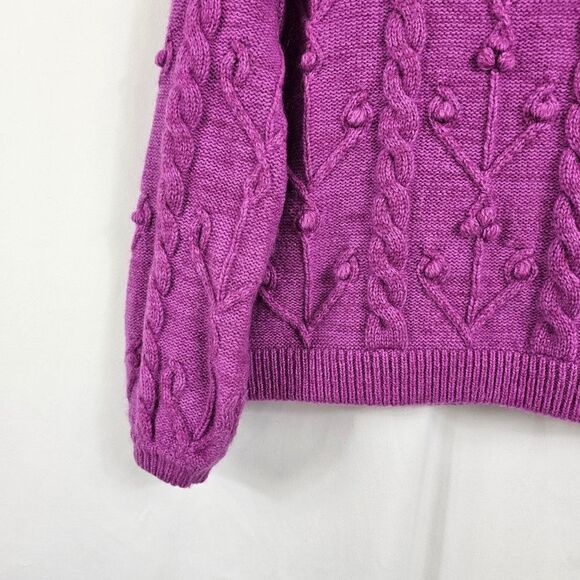 Demylee New York Wool Blend Bobble Sweater in Purple - Picture 6 of 8